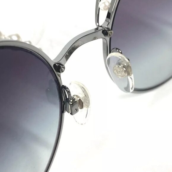 CHANEL 4234-H CC CC Mark Pearl glasses glasses eyewear sunglasses Metal Black main image 6